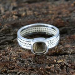 Rebeca Rope-Wire Brown Solitaire Band