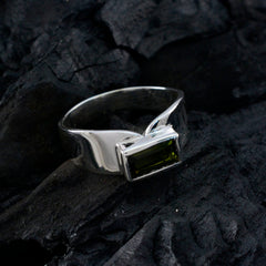 Ella Multicolor Solitaire Ring with Green Gemstone