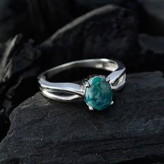 Ha-eun Feminine Turquoise Solitaire Ring