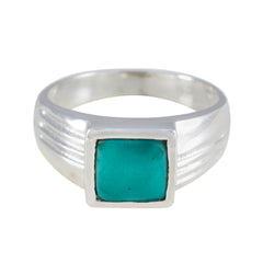 Lourdes Sophisticated Turquoise Solitaire Ring Turquoise Blue