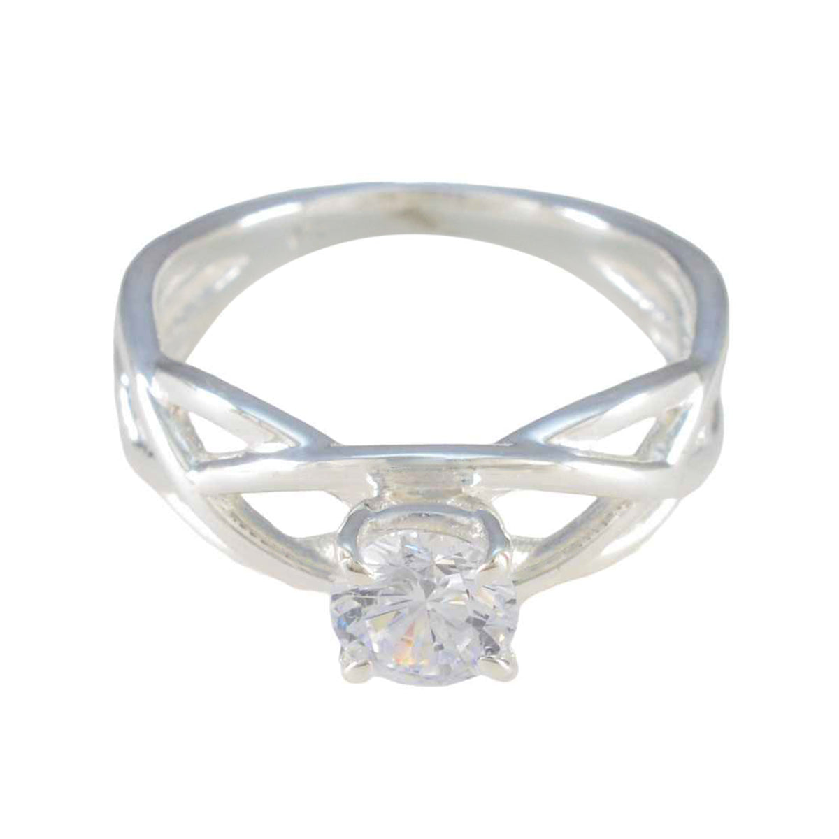 Julia Glamorous White Solitaire Ring Cubic zirconia CZ White