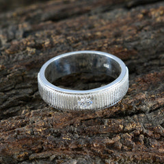 Kristine Romantic White Solitaire Band