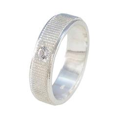 Kristine Romantic White Solitaire Band