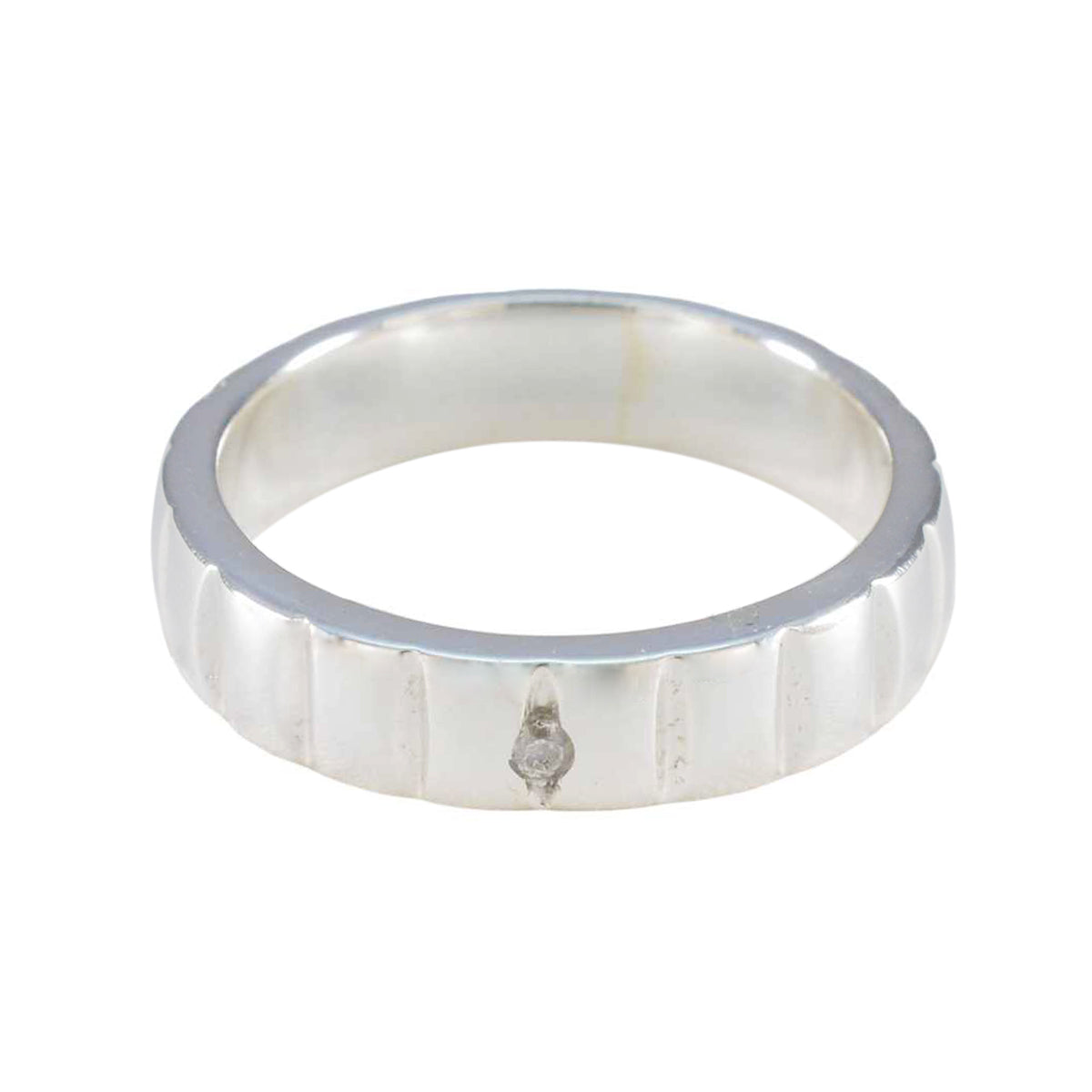 Carla Romantic White Solitaire Band Cubic zirconia CZ White