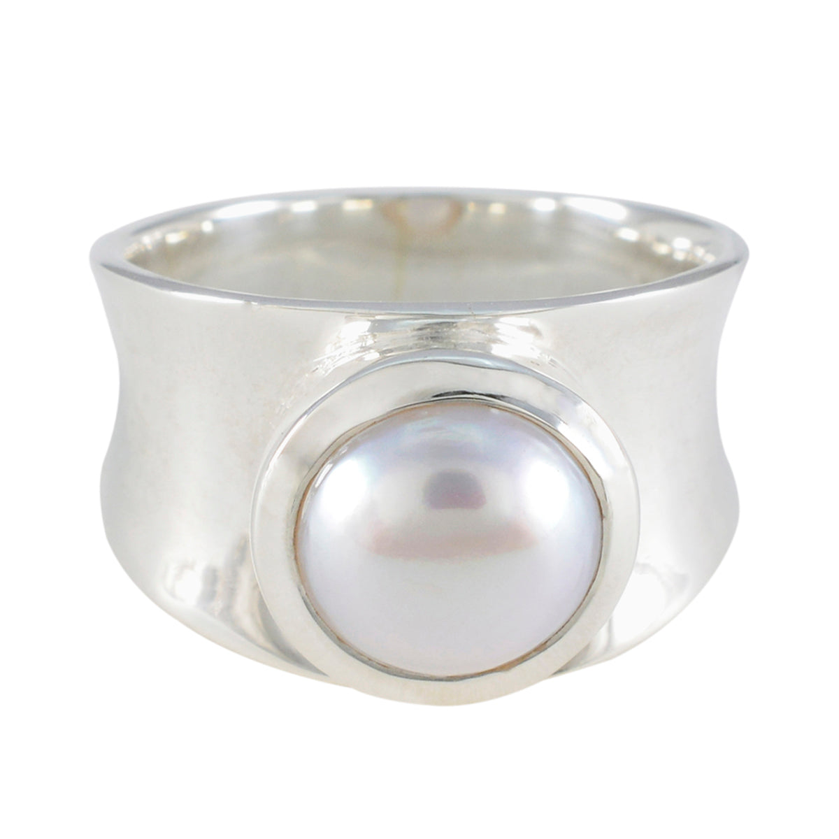 Genesis Armor White Solitaire Band Pearl White