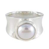 Genesis Armor White Solitaire Band Pearl White