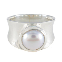 Genesis Armor White Solitaire Band Pearl White