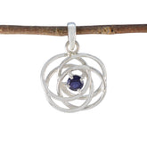 Aaliyah Blue Pendant Online - Stylish Silver Design Iolite Blue Blue