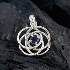 Aaliyah Blue Pendant Online - Stylish Silver Design