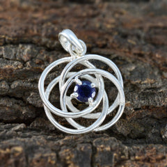 Aaliyah Blue Pendant Online - Stylish Silver Design