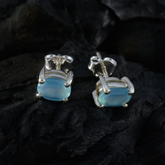 Abigail Blue Dainty Solitaire Stud Earring
