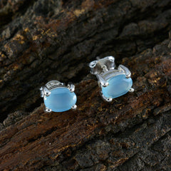 Abigail Blue Dainty Solitaire Stud Earring