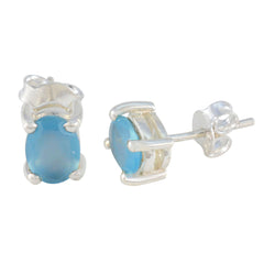 Abigail Blue Dainty Solitaire Stud Earring