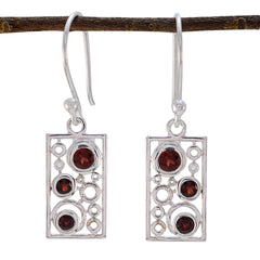 Abigail Red Featherlight Earrings for Everyday Glam Garnet Red Dangle