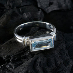 Kristine Abstract Blue Solitaire Ring