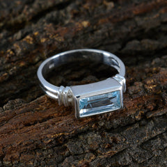 Kristine Abstract Blue Solitaire Ring