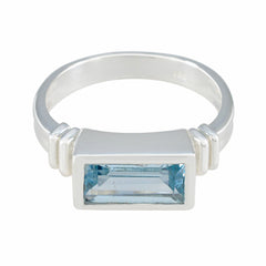 Kristine Abstract Blue Solitaire Ring Blue Topaz Blue
