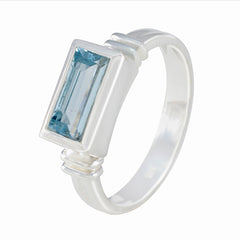 Kristine Abstract Blue Solitaire Ring