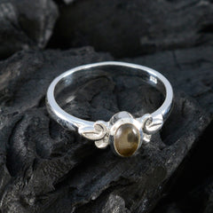 Zazlle Abstract Brown Solitaire Ring - Elegant Style