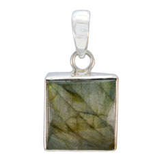 Luna Abstract Featherlight Pendant for Everyday Style Labradorite Grey Grey