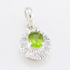 Putri Abstract Gemstone Necklace Silver Peridot Pendant