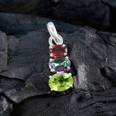 Emi Abstract Pendant Jewelry India – Colorful Gemstone Charm