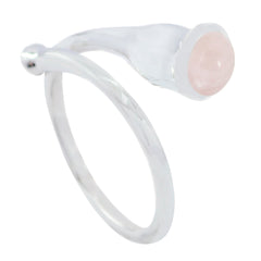 Zazlle Abstract Pink Solitaire Ring for Everyday Glam Rose Quartz Pink