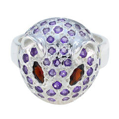 Luisa Abstract Purple Gemstone Ring with Animal Design