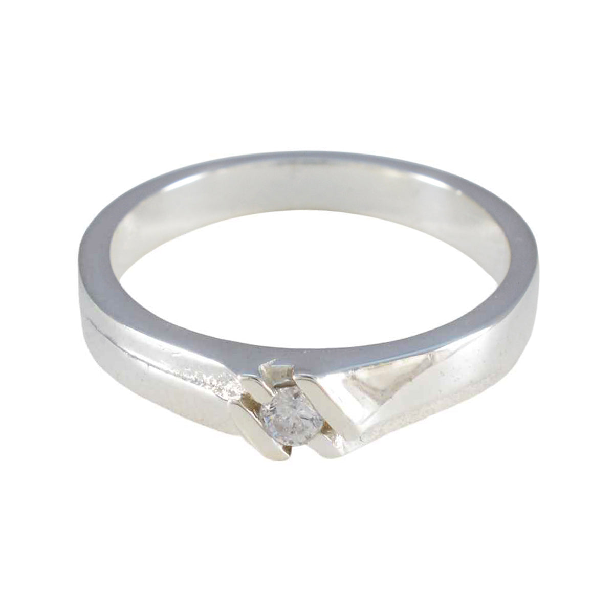 Lucia Abstract White Solitaire Ring Cubic zirconia CZ White