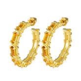 Agnes Yellow Stud Earrings for Everyday Glam Citrine Yellow Stud