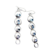 Agustina Gemstone Earrings for Everyday Glam Blue Topaz Blue Dangle