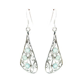Aiko Aqua Dangle Earrings for Everyday Glam Aqua Chalcedony Green Dangle