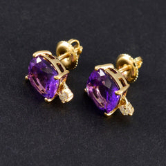 Aiko Purple Stud Earrings for Everyday Glam