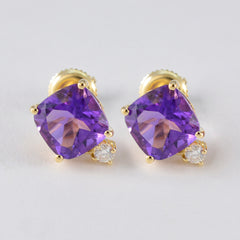 Aiko Purple Stud Earrings for Everyday Glam