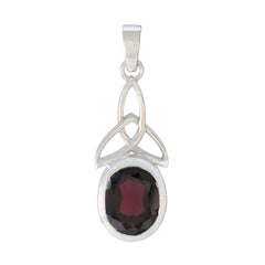 Aiko Red Claddagh Pendant – Elegant Gemstone Jewelry Garnet Red Red