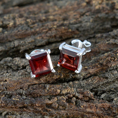 Aiko Red Solitaire Earrings for Everyday Glamour