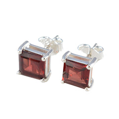 Aiko Red Solitaire Earrings for Everyday Glamour