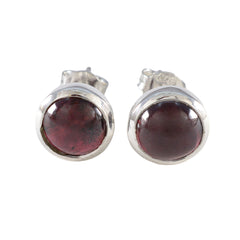 Aiko Red Solitaire Earrings | Chic Everyday Jewelry Garnet Red Stud