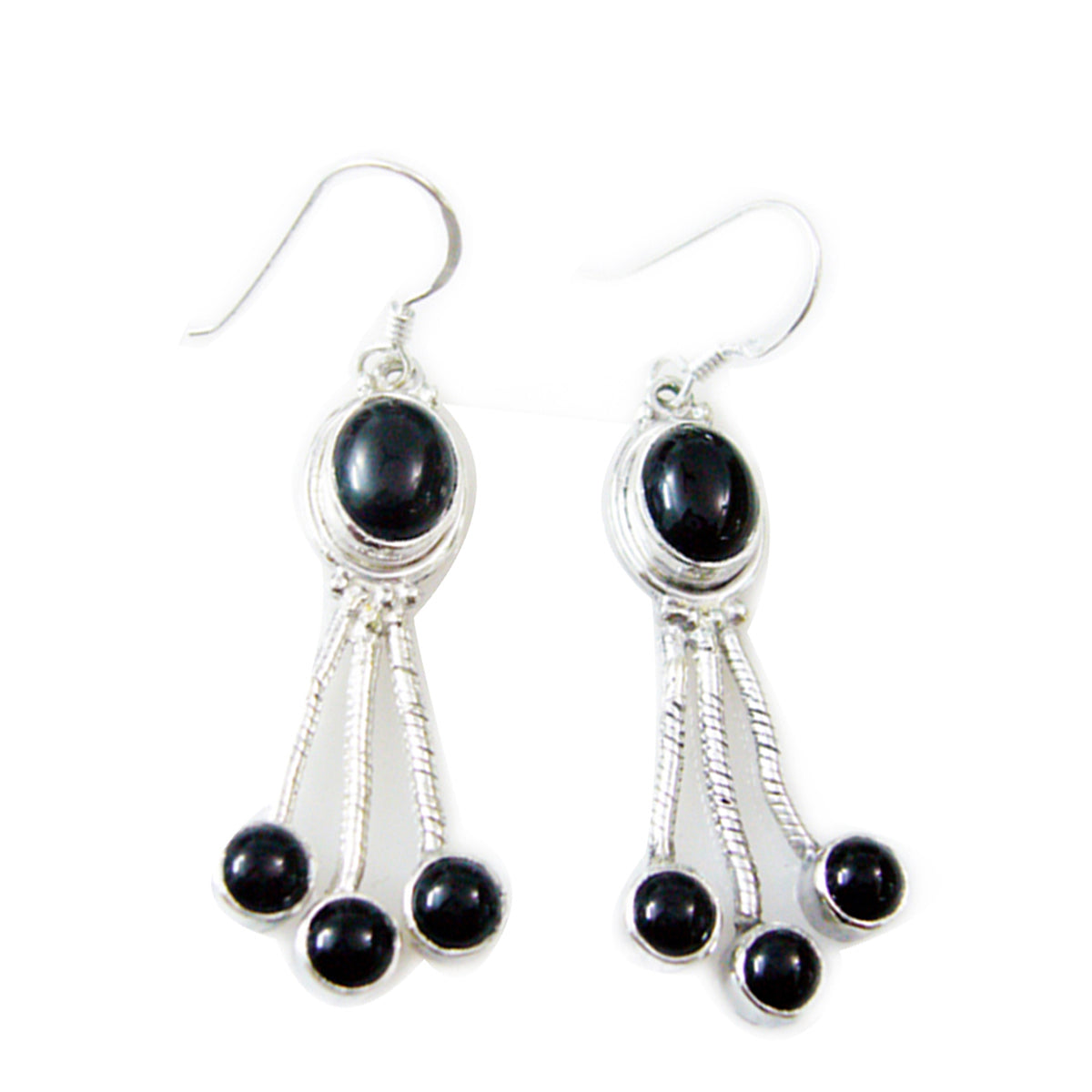 Aisha Black Dangle Earrings for Elegant Style Black Onyx Black Dangle