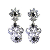 Aisha Black Stud Earrings for Everyday Glam Black Onyx Black Stud