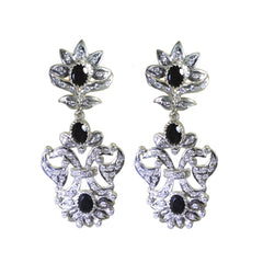 Aisha Black Stud Earrings for Everyday Glam Black Onyx Black Stud