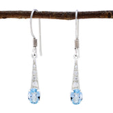 Aisha Blue Dangle Earrings for Everyday Glamour Blue Topaz Blue Dangle