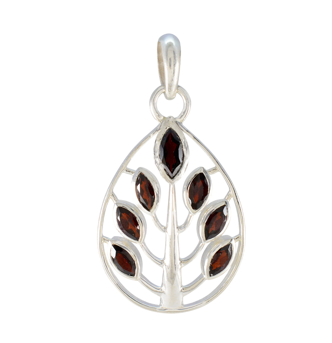 Aisha Red Romantic Featherlight Pendant Garnet Red Red