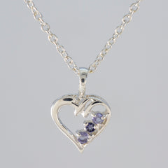 Alice Blue Delicate Pendant with Heart-Shaped Design