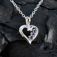 Alice Blue Delicate Pendant with Heart-Shaped Design