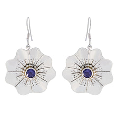 Alice Blue Solitaire Earrings for Everyday Glam Iolite Blue Dangle