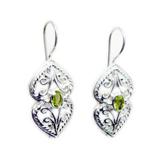 Alice Green Solitaire Earrings - Stylish Silver Statement