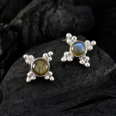 Amanda Grey Stud Earrings - Elegant Everyday Jewelry