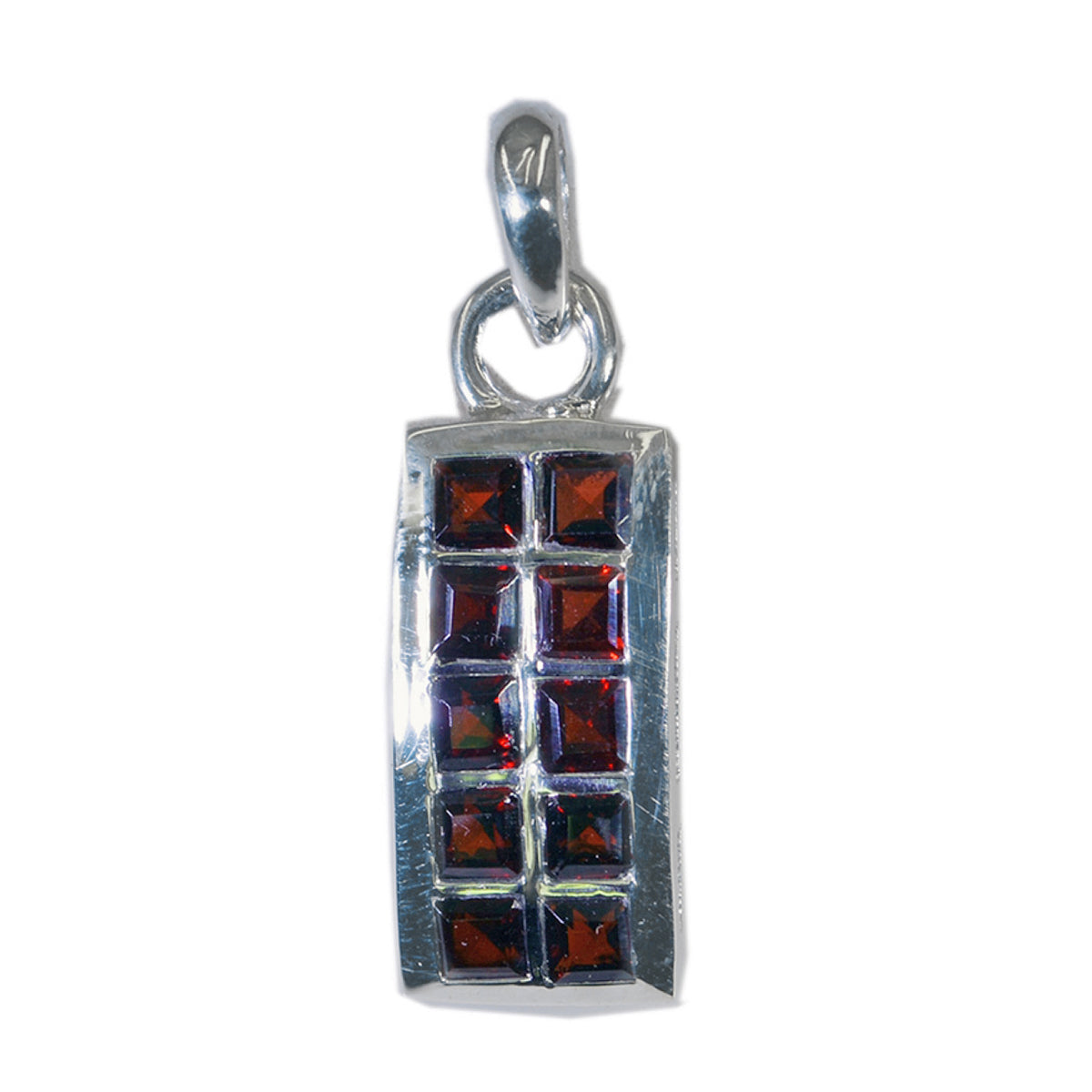 Amanda Jewelry Collection Stylish Gemstone Pendant Garnet Red Red