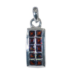 Amanda Jewelry Collection Stylish Gemstone Pendant Garnet Red Red